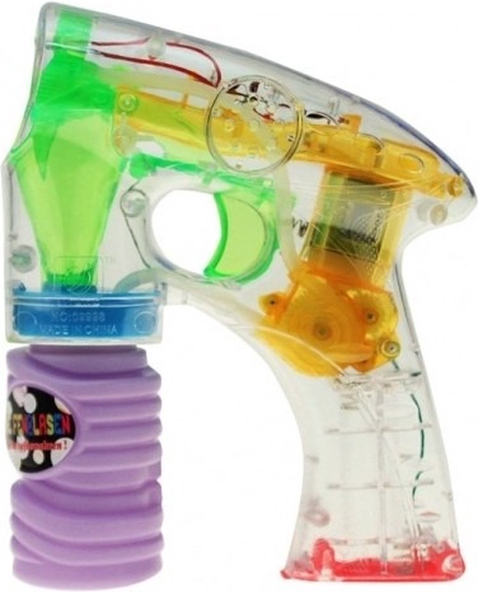 3x Bubble gun avec lumière LED 14 cm - Bubble gun - Bubble guns - Jouets d'extérieur fun items